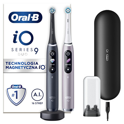 Oral B - Elektrický zubní kartáček iO Series 9 Duo Black/Rose 2 ks