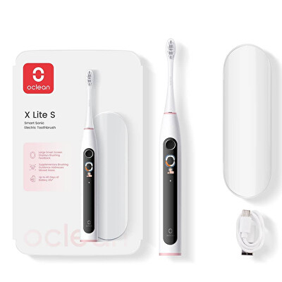 Oclean - Sonický kartáček šedo-růžový X Lite Grey set