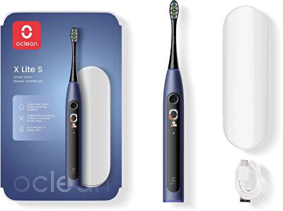 Oclean - Sonický kartáček tmavě modrý X Lite Dark Blue Set