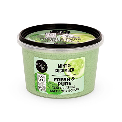 Organic Shop - Exfoliační tělový peeling Máta a okurka (Body Scrub) 250 ml