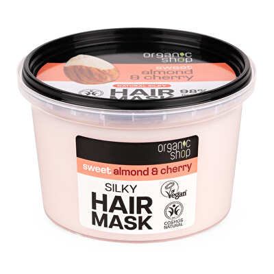 Organic Shop - Hedvábná maska na vlasy Mandle a třešeň (Silky Hair Mask) 250 ml