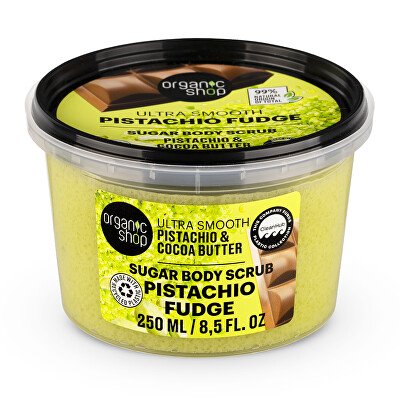 Organic Shop - Jemný tělový peeling Pistácie a kakaové máslo (Body Scrub) 250 ml