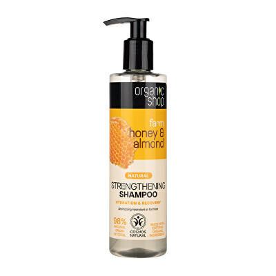 Organic Shop - Posilující šampon Med a mandle (Strengthening Shampoo) 280 ml