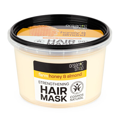 Organic Shop - Posilující vlasová maska Med a mandle (Strengthening Hair Mask) 250 ml