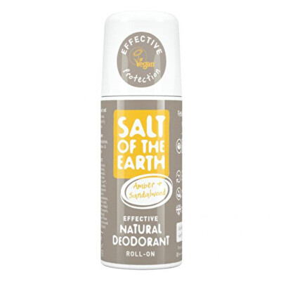 Salt Of The Earth - Přírodní kuličkový deodorant s ambrou a santalem (Natural Roll On Deodorant) 75 ml