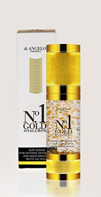 di ANGELO cosmetics - Pleťové sérum s kyselinou hyaluronovou No.1 Gold Hyaluron (Skin Serum For Intense Hydration) 30 ml