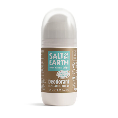 Salt Of The Earth - Přírodní kuličkový deodorant Ginger & Jasmine Deo Roll-on 75 ml