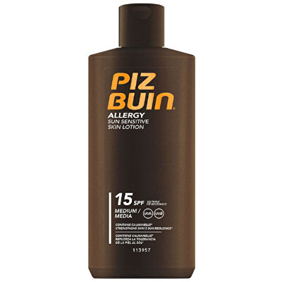 Piz Buin - Mléko na opalování pro citlivou pokožku Allergy SPF 15 (Sun Sensitive Skin Lotion) 200 ml