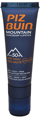Piz Buin - Sluneční krém SPF 50+ a ochranný balzám na rty SPF 30 2 v 1 (Mountain Combi "2 in 1" Sun Cream SPF 50+ a Lipstick) 20 ml + 2,3 ml