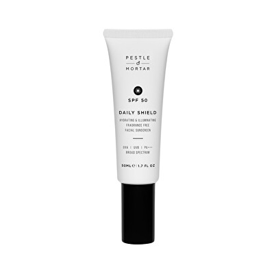 Pestle & Mortar - Hydratační a rozjasňující pleťový krém SPF 50 Daily Shield (Facial Sunscreen) 50 ml