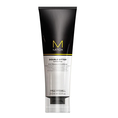 Paul Mitchell - Bezsulfátový pečující šampon a kondicionér 2v1 Mitch (Double Hitter Sulfate-Free 2 In 1 Shampoo & Conditioner) 250 ml
