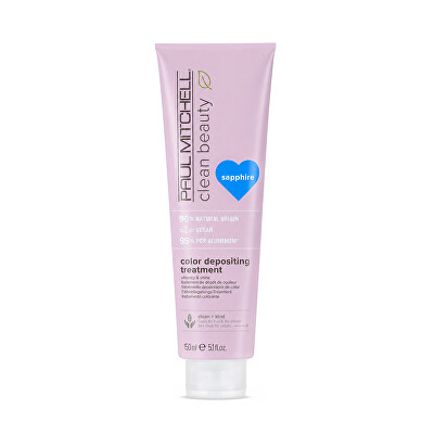 Paul Mitchell - Színezett hajmaszk Clean Beauty Sapphire (Color Depositing Treatment) 150 ml