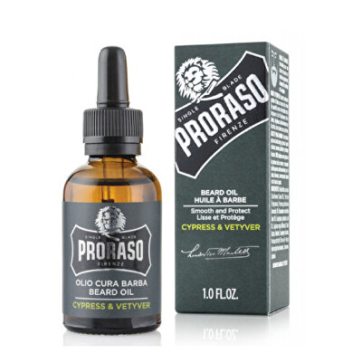 Proraso - Olej na plnovous s cypřišem a vetiverem Cypress & Vetyver (Beard Oil) 30 ml
