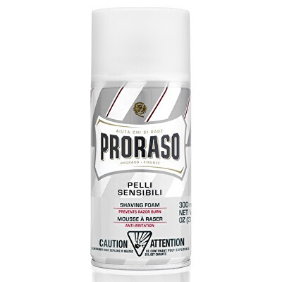 Proraso - Pěna na holení pro citlivou pokožku se zeleným čajem White (Shaving Foam) 300 ml