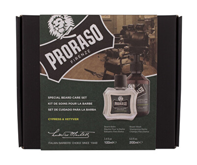 Proraso - Dárková sada přípravků pro péči o vousy Cypress & Vetyver