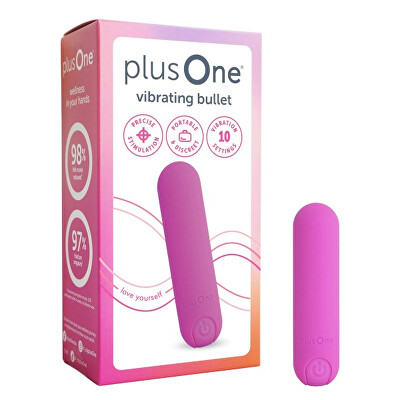 PlusOne - Mini vibrátor tmavě růžový
