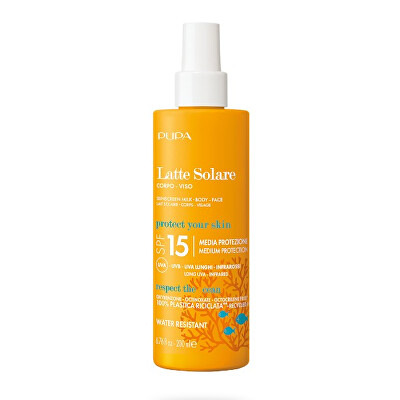 PUPA Milano - Fényvédő tej spray-ben Latte Solare SPF 15 (Sunscreen Milk) 200 ml