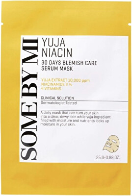 Some By Mi - Sada pleťových masek pro matnou pleť Yuja Niacin (30 Days Blemish Care Serum Mask) 20 x 25 g