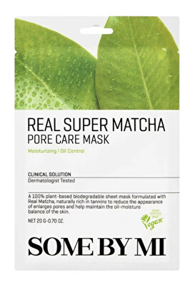 Some By Mi - Sada pleťových masek na rozšířené póry Real Super Matcha (Pore Care Mask) 20 x 20 g