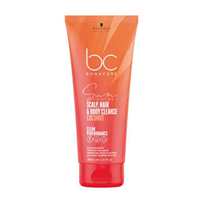 Schwarzkopf Professional - Ochranný šampon 3v1 Bonacure Sun Protect (Scalp, Hair & Body Cleanse) 200 ml