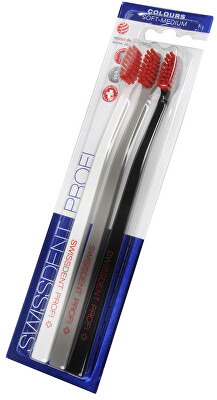 Swissdent - Zubní kartáček Colours Soft-Medium 3 ks