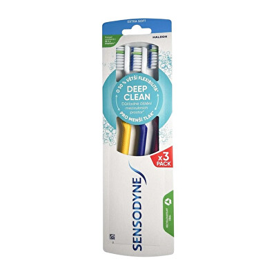 Sensodyne - Extra měkký zubní kartáček Deep Clean Extra Soft 3 ks