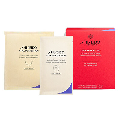 Shiseido - Zpevňující plátýnková maska Vital Perfection LiftDefine Radiance (Face Mask) 2 x 6 ks