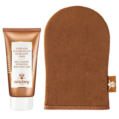 Sisley - Samoopalovací hydratační tělová péče s aplikační rukavicí Super Soin (Self Tanning Hydrating Body Skin Care) 150 ml