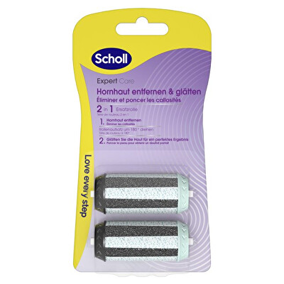 Scholl - Náhradní hlavice do elektrického pilníku Velvet Smooth Expert Care 2in1 File & Smooth 2 ks