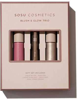 SOSU Cosmetics - Dárková sada dekorativní kosmetiky Blush & Glow Trio