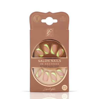 SOSU Cosmetics - Umělé nehty Limelight (Salon Nails) 30 ks
