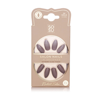 SOSU Cosmetics - Umělé nehty Nudist (Salon Nails) 24 ks