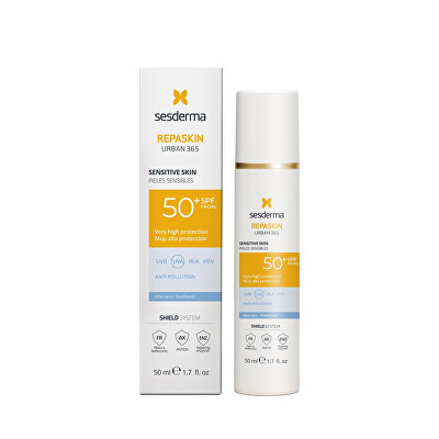 Sesderma - Opalovací krém na obličej pro citlivou pleť SPF 50+ Repaskin Urban 365 (Sensitive Skin) 50 ml