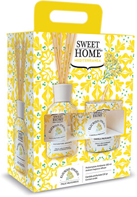 Sweet Home Collection - Dárková sada aroma difuzéru se svíčkou Italic Helicrysus
