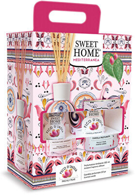 Sweet Home Collection - Dárková sada aroma difuzéru se svíčkou Prickly Pear