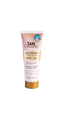 Tan Organic - Tónovaný opalovací krém na obličej SPF 50 Daily Defence (Tinted Facial Sunscreen) 50 ml