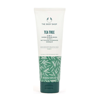 The Body Shop - Mască exfoliantă de curățare Tea Tree (3 in 1 Wash, Scrub, Mask) 125 ml