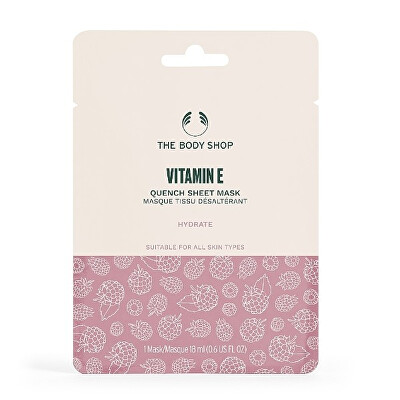 The Body Shop - Hydratační slupovací pleťová maska pro všechny typy pleti Vitamin E (Quench Sheet Mask) 18 ml