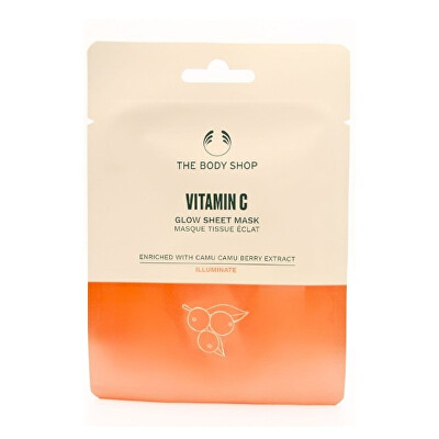 The Body Shop - Rozjasňující hydratační pleťová maska Vitamin C (Glow Sheet Mask) 18 ml