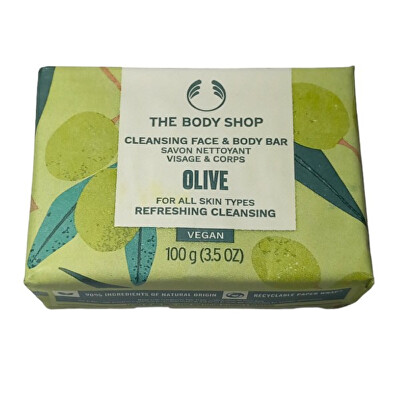 The Body Shop - Tuhé mýdlo na obličej a tělo Olive (Cleansing Face & Body Bar) 100 g