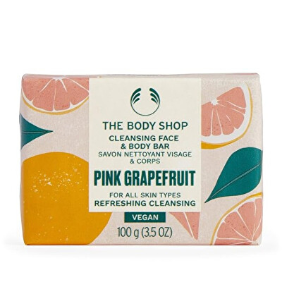 The Body Shop - Tuhé mýdlo na obličej a tělo Pink Grapefruit (Cleansing Face & Body Bar) 100 g
