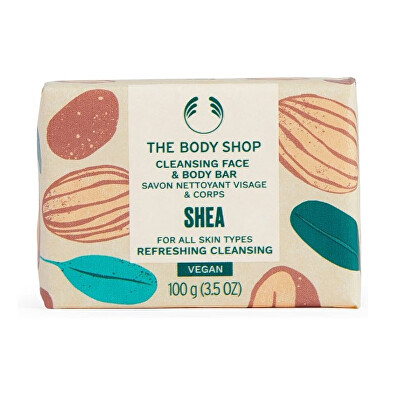 The Body Shop - Tuhé mýdlo na obličej a tělo Shea (Cleansing Face & Body Bar) 100 g