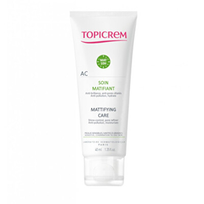 Topicrem - Matující  krém pro mastnou a citlivou pleť AC (Mattifying Care) 40 ml