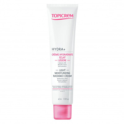 Topicrem - Hydratační lehký pleťový krém pro citlivou, normální až smíšenou pleť HYDRA+ (Light Moisturizing Radiance Cream) 40 ml