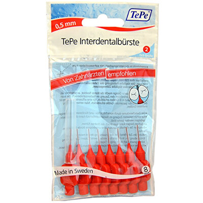 TePe - Mezizubní kartáčky Normal 0,5 mm červený 8 ks