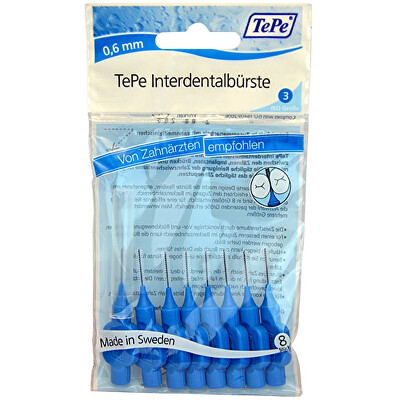TePe - Mezizubní kartáčky Normal 0,6 mm modrý 8 ks