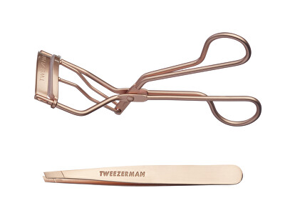 Tweezerman - Sada pro úpravu řas a obočí Rose Gold