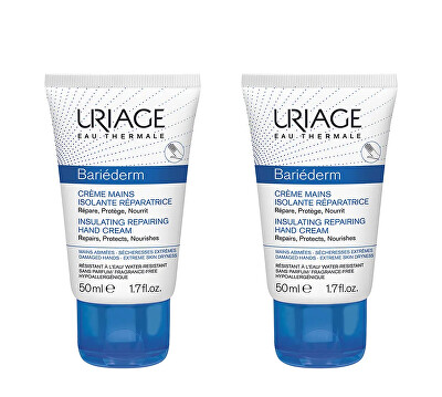 Uriage - Sada ochranných a regeneračních krémů na ruce Bariéderm (Insulating Repairing Hand Cream Set) 2 x 50 ml
