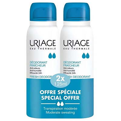 Uriage - Sada osvěžujících deodorantů ve spreji Fresh Deodorant Set 2 x 125 ml
