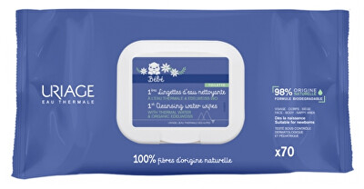 Uriage - Čisticí ubrousky Bébé (1st Cleansing Water Wipes) 70 ks